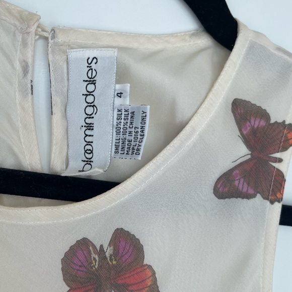 Vintage Silk Bloomingdale’s Butterfly Dress - Picture 7 of 11